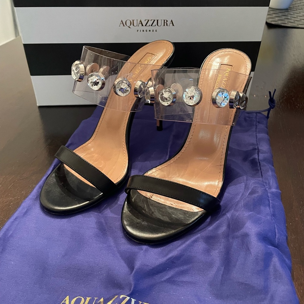 Aquazzura Black galaxy Women's Heels